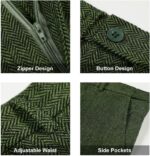 Retro 3 Piece Go well with Tweed Herringbone Males's Fits Slim Match Groom Tuxedo... - Image 6