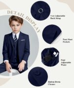 Visaccy Boys Fits Slim Match Costume Garments Ring Bearer Outfit - Image 3
