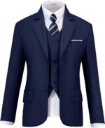 Visaccy Boys Fits Slim Match Costume Garments Ring Bearer Outfit - Image 4