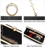 Night Baggage Clutch Purses for Girls Wedding ceremony Bag Women Glowing Half... - Image 5