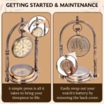 Vintage Classic Small Desk Clock | Desk Clock for Residing Room | Vint... - Image 4