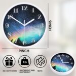 Trendy Wall Clock, 9Inch Spherical Wall Clocks, High quality Quartz Silent Non-... - Image 4