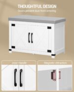 Shoe Storage Bench, 2 Tier Shoe Bench with Padded Seat Cushion & 2 Bar... - Image 4