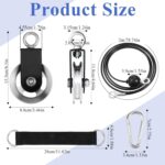 3.46in Cable Pulley Wheel with Hanging Strap and Carabiner, and Fitnes... - Image 3