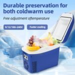 Iceblue 7L/9Can Blue Mini Fridge for Bed room, AC Plug & 12V Automobile Cost... - Image 3