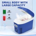 Iceblue 7L/9Can Blue Mini Fridge for Bed room, AC Plug & 12V Automobile Cost... - Image 4
