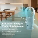 Bladeless Tower Fan with HEPA Filter, 80° Oscillating Bladeless Fan wi... - Image 4