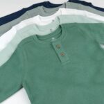 HonestBaby 5-pack Waffle Henley Lengthy Sleeve Shirts 100% Natural Cotton... - Image 5