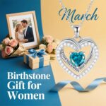 E Birthstone Necklace Sterling Silver Love Coronary heart Necklace, Birthday We... - Image 5