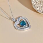 E Birthstone Necklace Sterling Silver Love Coronary heart Necklace, Birthday We... - Image 6