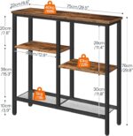 HOOBRO Slim Console Desk, Couch Desk, 4-Tier Industrial Hallway Tab... - Image 4