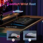 OMOTON Gaming Keyboard with Magnetic Wrist Relaxation, Low Profile and Slien... - Image 5
