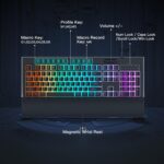 OMOTON Gaming Keyboard with Magnetic Wrist Relaxation, Low Profile and Slien... - Image 6