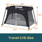 Pamo Babe Journey Crib Light-weight Child Playard with Mattress Compact P... - Image 3