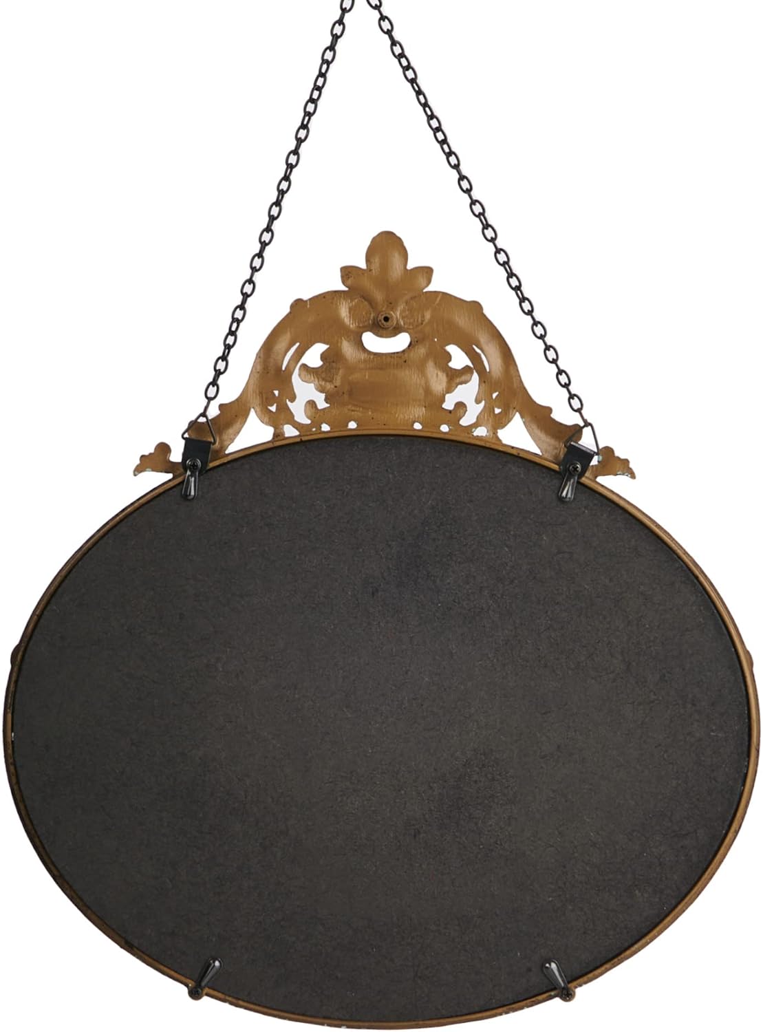Inventive Co-Op Classic Pewter Framed Wall Mirror with Ornamental Chain... - Image 4