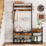 HOOBRO Corridor Tree with Bench, Shoe and Coat Rack for Entryway, Coat Rac... - Image 3