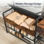 HOOBRO Corridor Tree with Bench, Shoe and Coat Rack for Entryway, Coat Rac... - Image 5