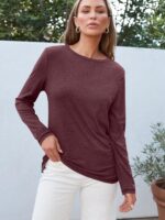 AUTOMET Lengthy Sleeve Shirts for Ladies Enterprise Informal Tops Fall Vogue... - Image 3