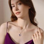 E Birthstone Necklace Sterling Silver Love Coronary heart Necklace, Birthday We... - Image 3