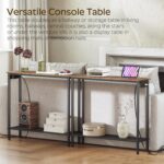 Couch Desk with Energy Outlet, 29.5" Console Desk with USB Ports, 2-Ti... - Image 4