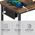 Couch Desk with Energy Outlet, 29.5" Console Desk with USB Ports, 2-Ti... - Image 9