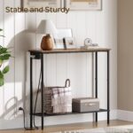 Couch Desk with Energy Outlet, 29.5" Console Desk with USB Ports, 2-Ti... - Image 10