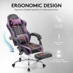 Gaming Chair,Laptop Workplace Chair with Footrest,Therapeutic massage Lumbar Suppor... - Image 10