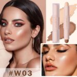 CAHIUYOA 2 Colour Cream Contour Stick,Cream Bronzer Highlighter Make-up ... - Image 3