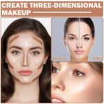 CAHIUYOA 2 Colour Cream Contour Stick,Cream Bronzer Highlighter Make-up ... - Image 4
