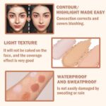 CAHIUYOA 2 Colour Cream Contour Stick,Cream Bronzer Highlighter Make-up ... - Image 5
