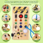 Busy Board with led Mild， Sorting Sensory Journey Toys for Toddlers 1-... - Image 3
