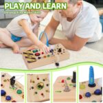 Busy Board with led Mild， Sorting Sensory Journey Toys for Toddlers 1-... - Image 4