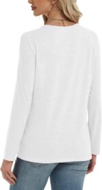 2 Pack Womens Tops Crewneck Smooth Lengthy Sleeve Shirts Fall Garments Casua... - Image 5