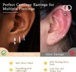 Inerney Gold Huggie Hoop Earrings Set for Girls, Dainty Small Sterling... - Image 5