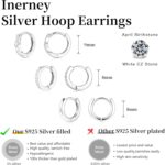 Inerney Gold Huggie Hoop Earrings Set for Girls, Dainty Small Sterling... - Image 6