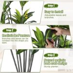 Dracaena Synthetic Plant Indoor 5FT - Massive Tropical Pretend Tree with L... - Image 6