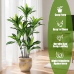 Dracaena Synthetic Plant Indoor 5FT - Massive Tropical Pretend Tree with L... - Image 8