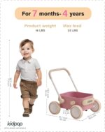 PULA Child Push Walker with Wheels Toddler Wagon for First Learner Child... - Image 3