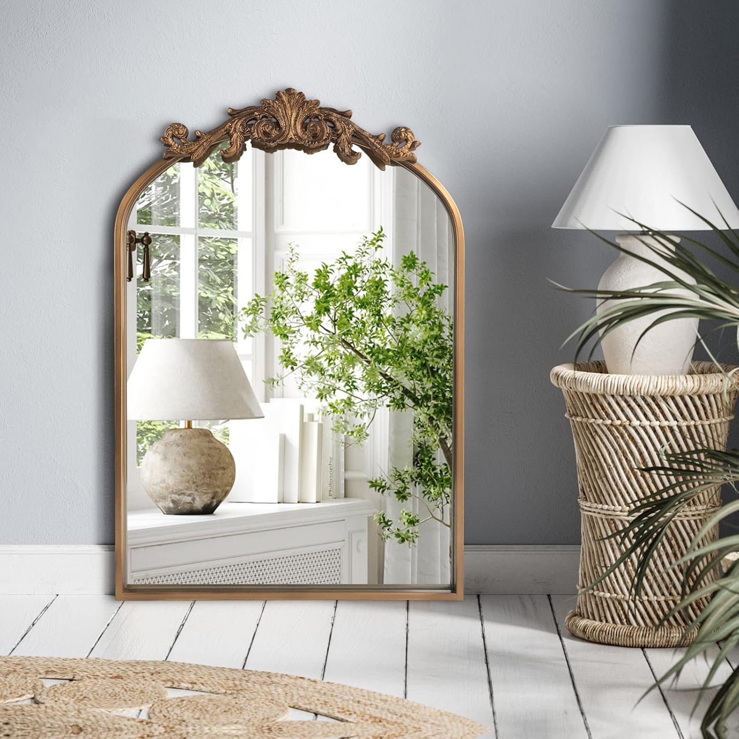 Wall Mirror Window Ornamental Conventional Classic Ornate Baroque Mirro... - Image 3