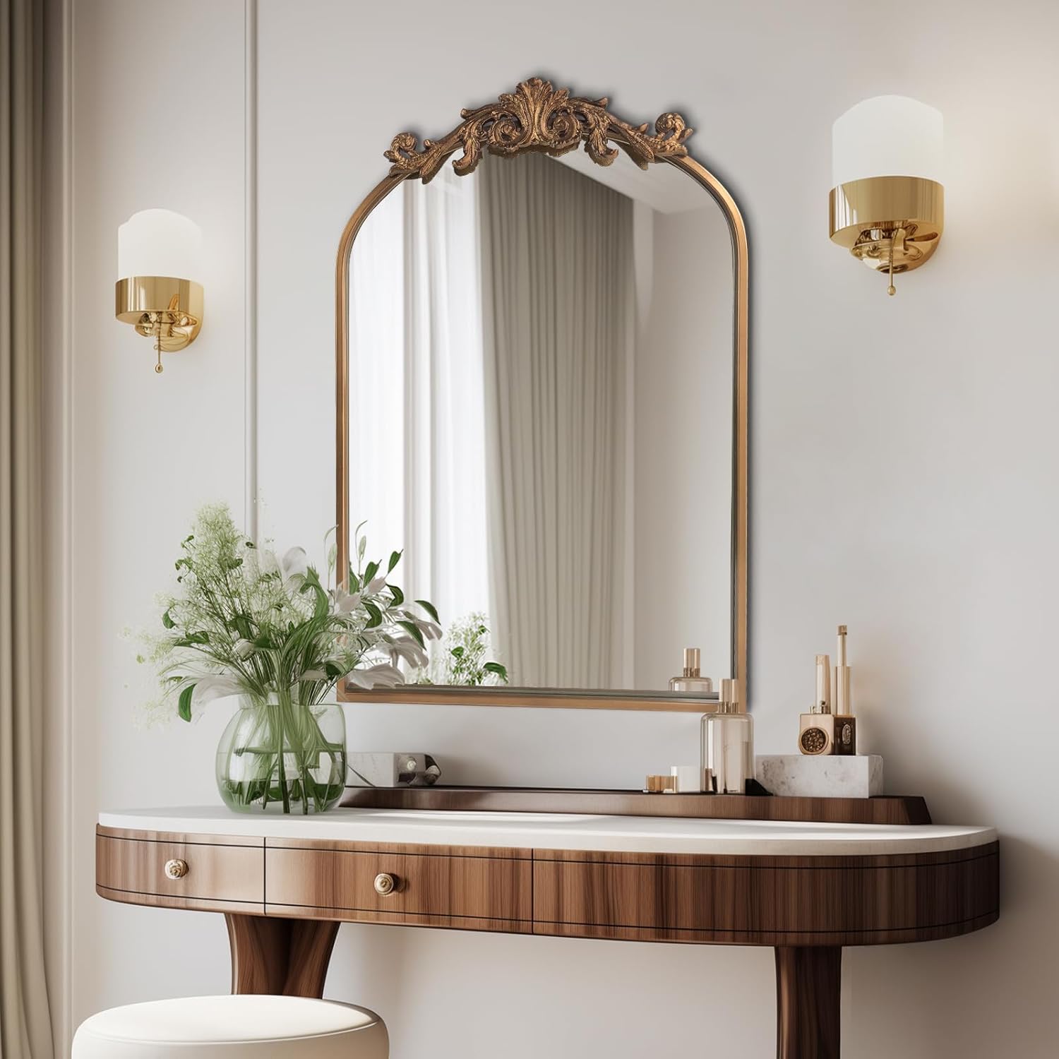 Wall Mirror Window Ornamental Conventional Classic Ornate Baroque Mirro... - Image 5
