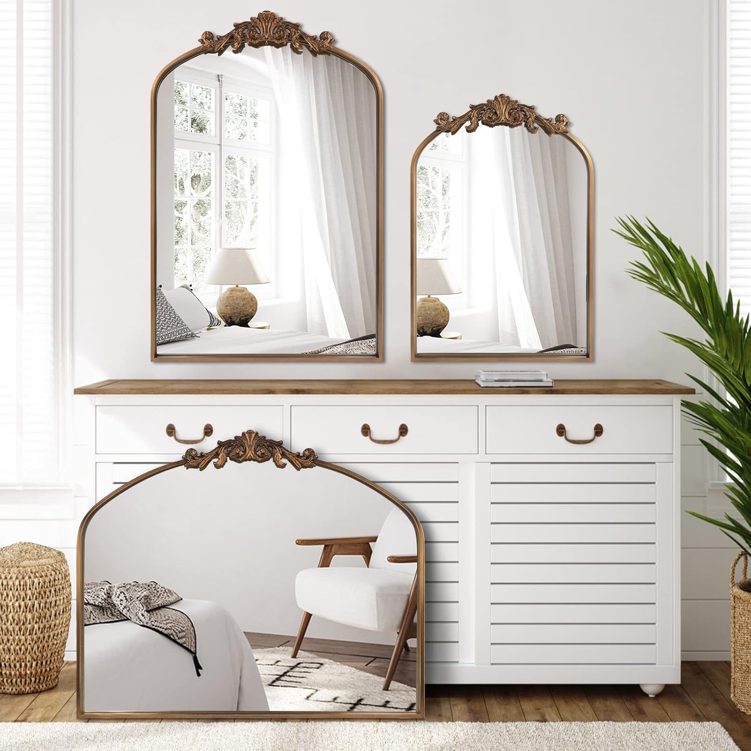Wall Mirror Window Ornamental Conventional Classic Ornate Baroque Mirro... - Image 9