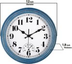 JENLYSTIME 12 Inch Indoor/Out of doors Retro Waterproof Wall Clock with The... - Image 7