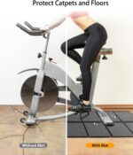 Treadmill Strolling Pad Mat,63"x25.6",75"x30",1/4" Thick Train Bike M... - Image 5