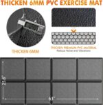 Treadmill Strolling Pad Mat,63"x25.6",75"x30",1/4" Thick Train Bike M... - Image 7