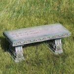 Roman Memorial Bench with Verse Inscribed on Prime, 15.25-Inch, Resin, S... - Image 3