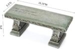 Roman Memorial Bench with Verse Inscribed on Prime, 15.25-Inch, Resin, S... - Image 4