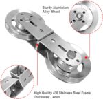 Swivel Twin Pulleys 360° Rotation Curler Double Pulley Wheel for DIY H... - Image 4