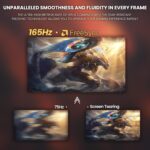 CRUA 24 Inch Curved Gaming Monitor, 144hz/165hz FHD 1080P Frameless Co... - Image 7