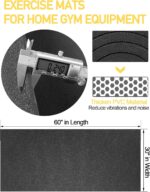 Treadmill Mat, 5'x2.5'/5.6'x2'/6.5'x3'/8'x3',6mm Thickness Train Eq... - Image 3