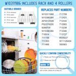 Upgraded W10311986 W10380384 Dishwasher Rack, W11158802 Dishwasher Low... - Image 3